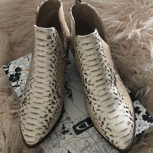 NWT Snake Skin Booties by CL by Laundry